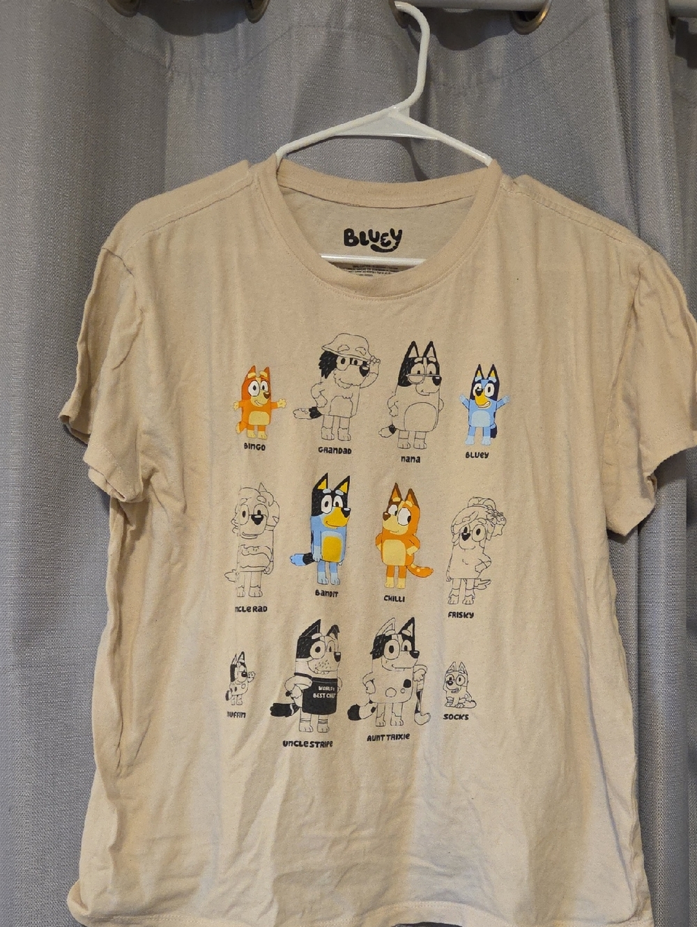 Bluey Beige Graphic Short Sleeve Tee